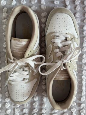 New Balance Tan & White Sneakers